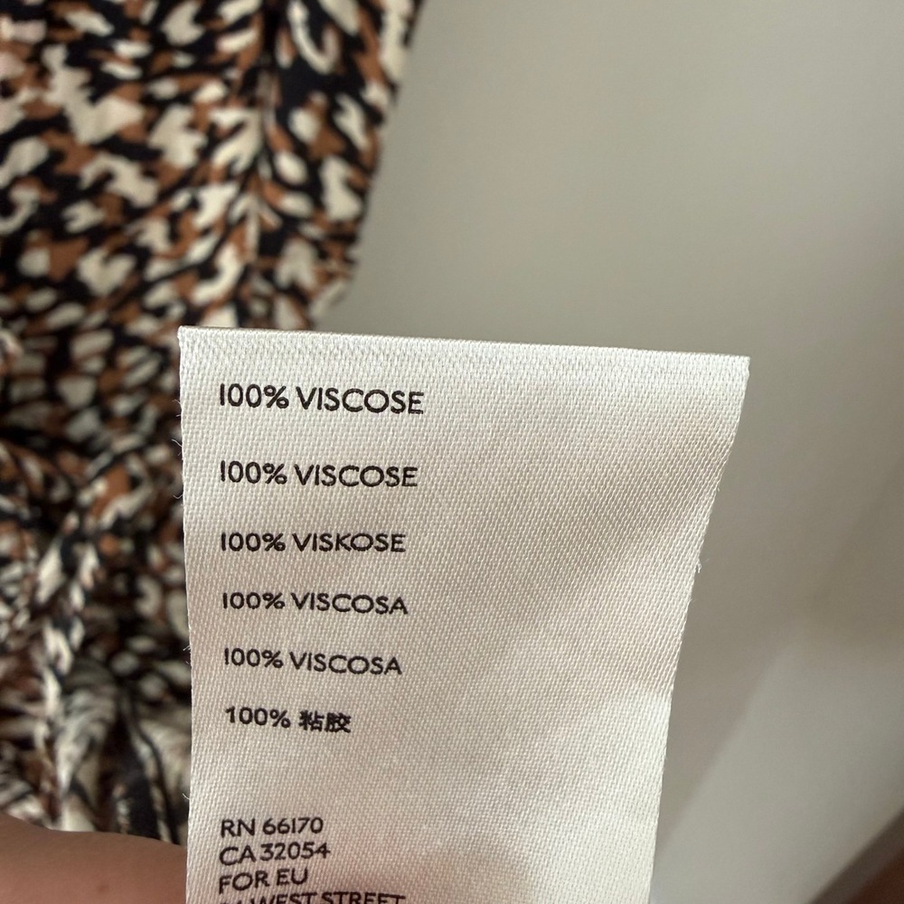 Free People Animal Print Wrap Mini Dress Flutter Sleeve Tie Waist - Picture 4 of 5